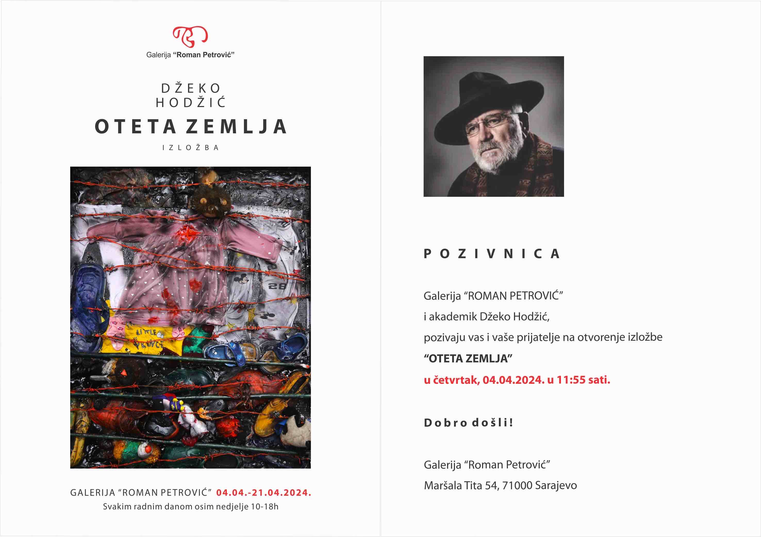 Najava izložbe „Oteta zemlja“ Džeke Hodžića